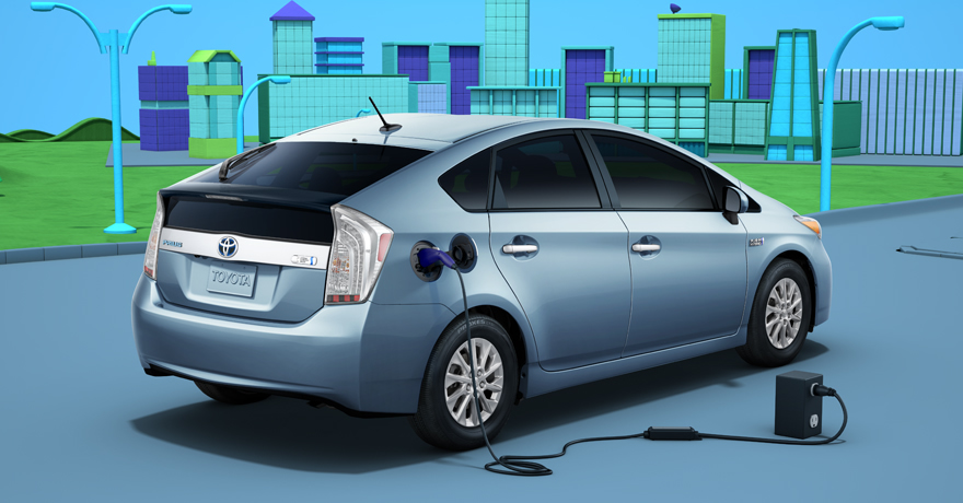Toyota Prius plug In - rear view