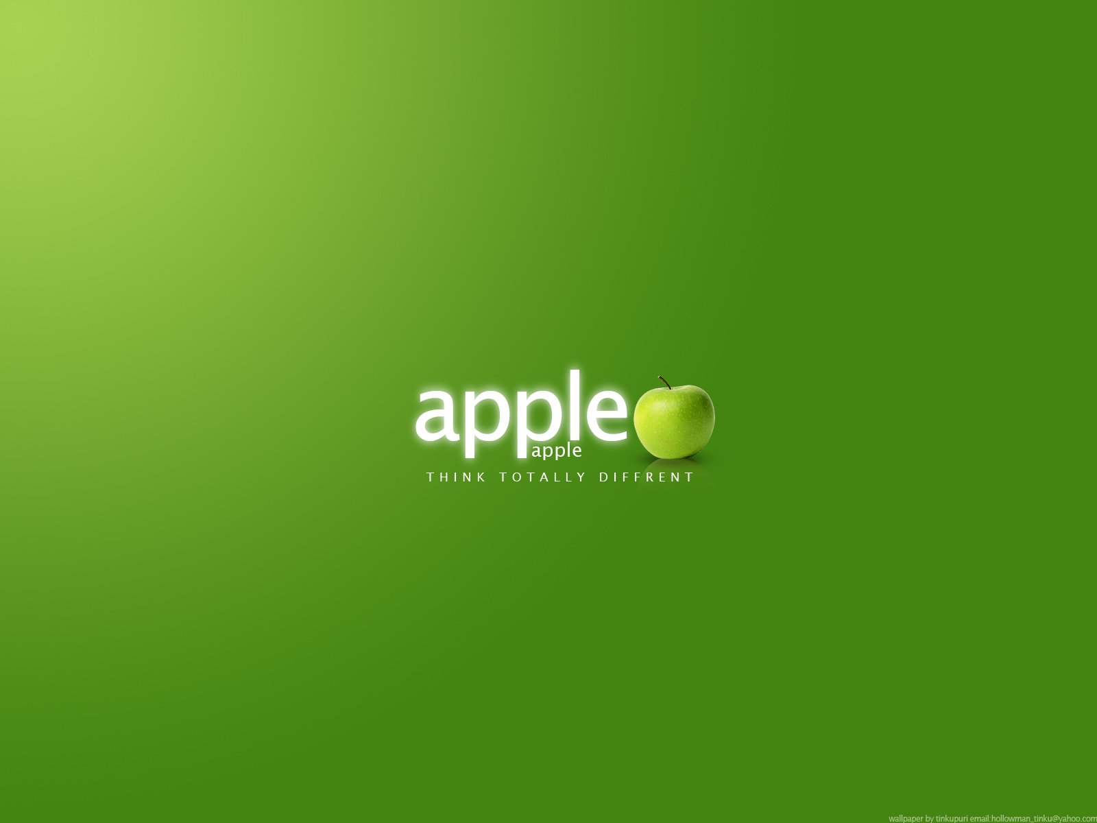 Wallpaper green background - Apple fans